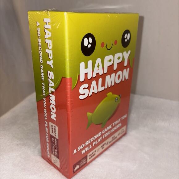 Happy Salmon Family Party Card Game Exploding Kittens 2021 Sealed NEW - Picture 3 of 5